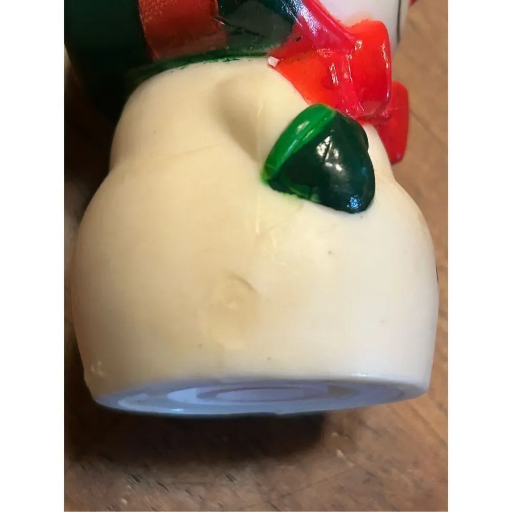 Vintage Hallmark Mr. Mrs. Snowman Salt And Pepper Shakers Happy & Merry (8797)